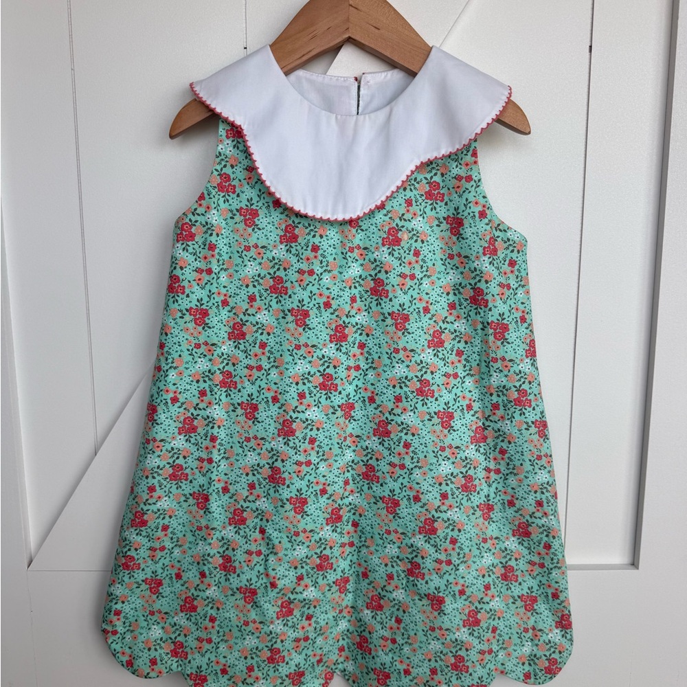 True & Co. Floral Kids Dress - Green and Red